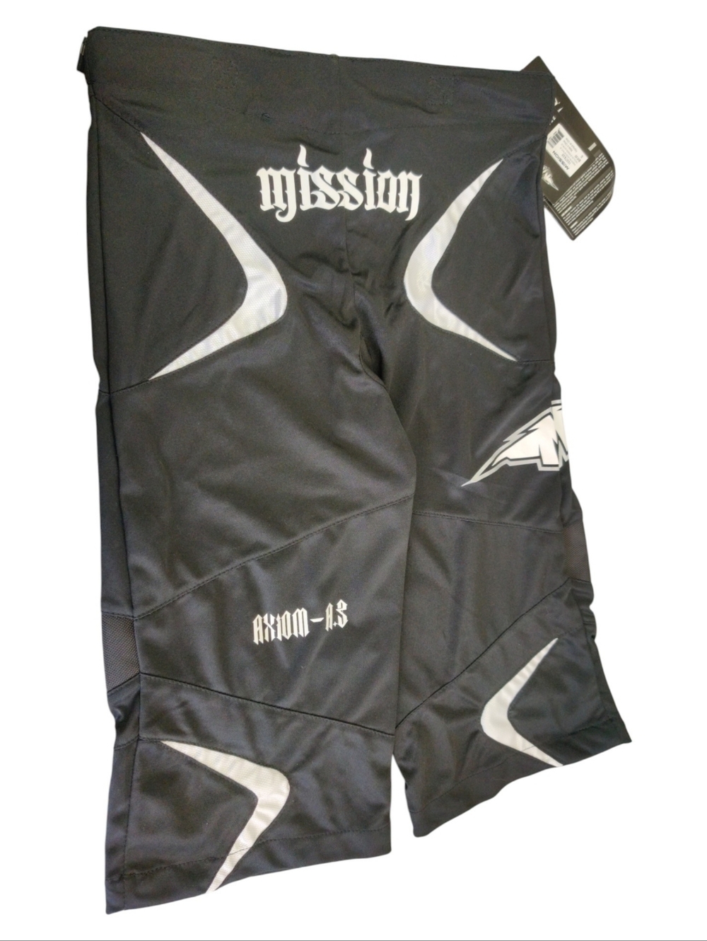 Mission Kids Black and White Axiom 4.8 Athletic Shorts